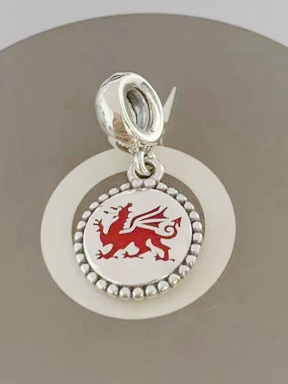 Pandora Engravable Welsh Red Dragon Dangle Charm